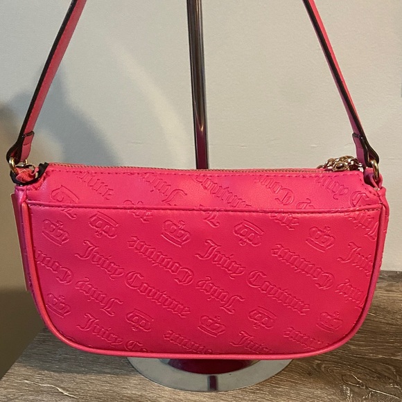 Juicy Couture NWT Not Your Babe Shoulder Bag Pink Flash with Gold Accents - Picture 5 of 8